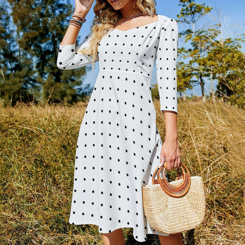 Polka Dot Women's Sweetheart Dress