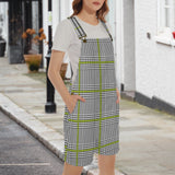 5hounds tooth mini print copy Unisex Shorts Suspender Jumpsuit (Model L78)