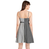 Spaghetti Strap Sleeveless Falred Hem Short Dress