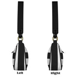 Striped Women's Shoulder Bag-Black Strap