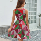 V-Neck Sleeveless Dress (NZ022)  Frocks