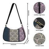 tricolor shell purse print Women's Shoulder Bag-Black Strap (Model 1748)
