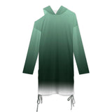 Long sleeved off shoulder skirt Off-Shoulder Hooded Dress
