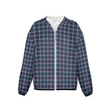 pinstriped plaid print Women's Lightweight Sun Protection Hoodie (Model H62)