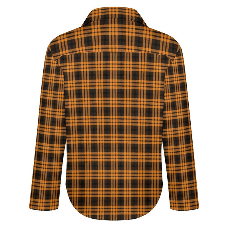 Long Sleeve Blouse (B648) Cropped hem shirt