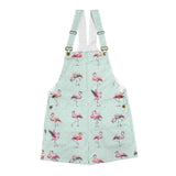 kemp flamingo print 2A Unisex Shorts Suspender Jumpsuit (Model L78)