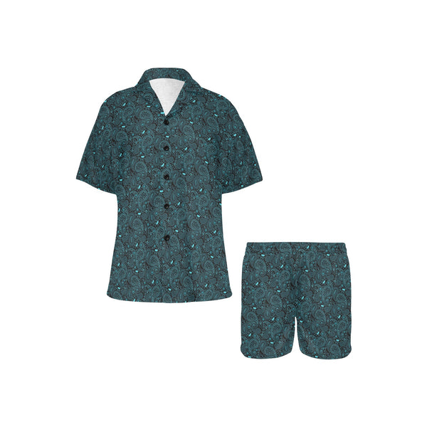 Paisley Women's V-Neck Short Pajama Set