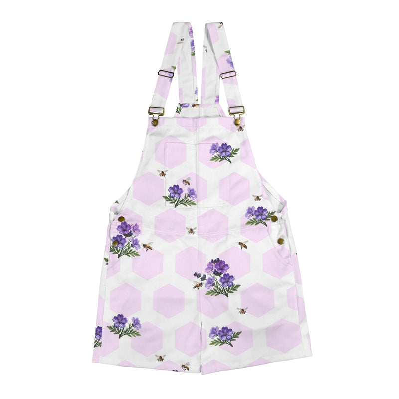 apiary print hex small Unisex Shorts Suspender Jumpsuit (Model L78)