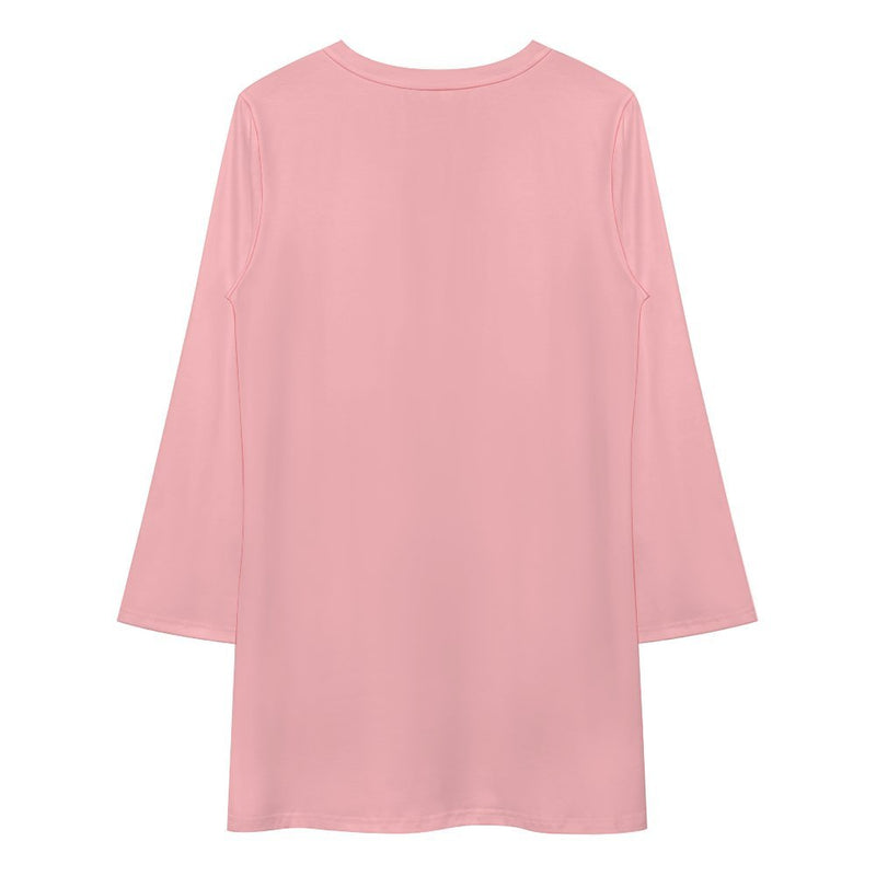 Long Sleeve Patchwork T-shirt Dress Dress