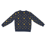 space drama print 3 Women's Ribbed Cardigan (Model H73)