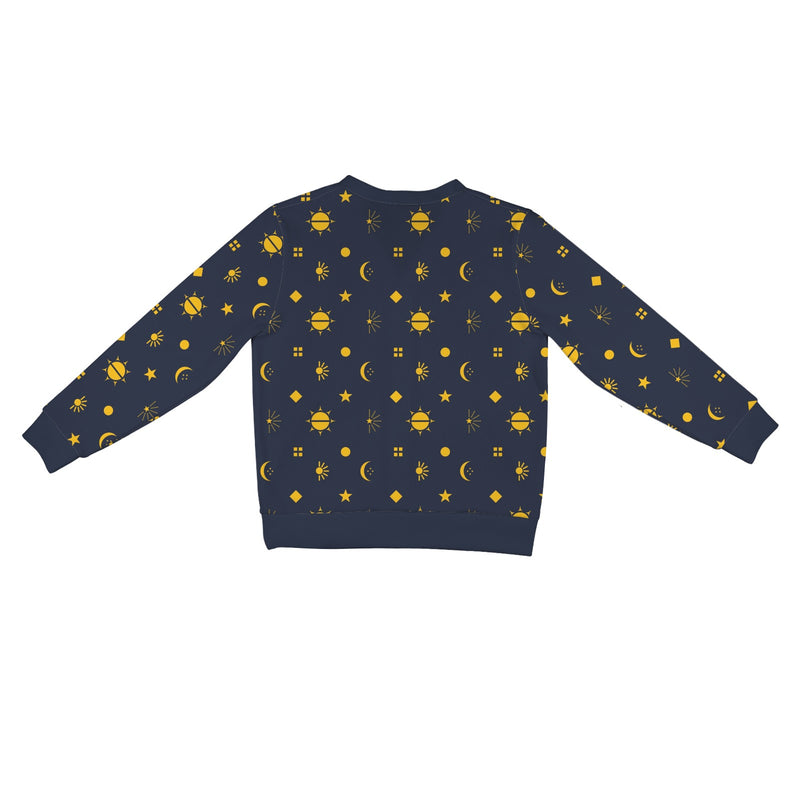 space drama print 3 Women's Ribbed Cardigan (Model H73)