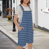 geo print 3 Unisex Shorts Suspender Jumpsuit (Model L78)