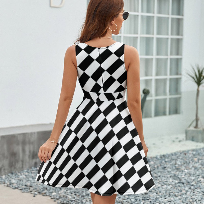 V-Neck Sleeveless Dress (NZ022)  Frocks