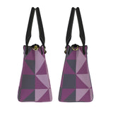 two tone puzzle purple PU Leather Handbag-Small (Model 1747)