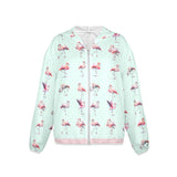 kemp flamingo print 2A Women's Lightweight Sun Protection Hoodie (Model H62)