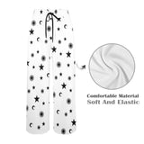 black 2 9k Women's Wide Leg Lounge Pants (Model L77)