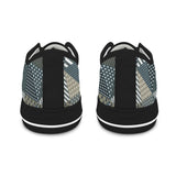 xmas split tone patchwork print Seattle Low Top Men's Shoes (Model 1013-6)