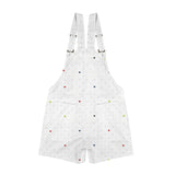 fuchsia rose emerald green greek key print 4 Unisex Shorts Suspender Jumpsuit (Model L78)