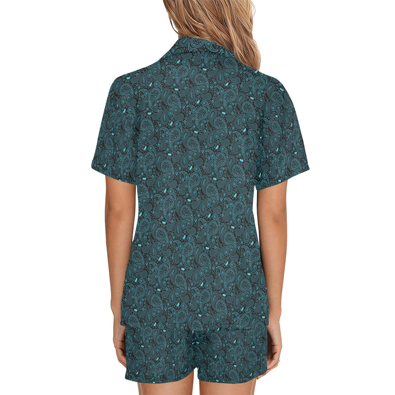 Paisley Women's V-Neck Short Pajama Set