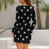 Hollow Slim-Fit Dress Slim dress with hollow waist