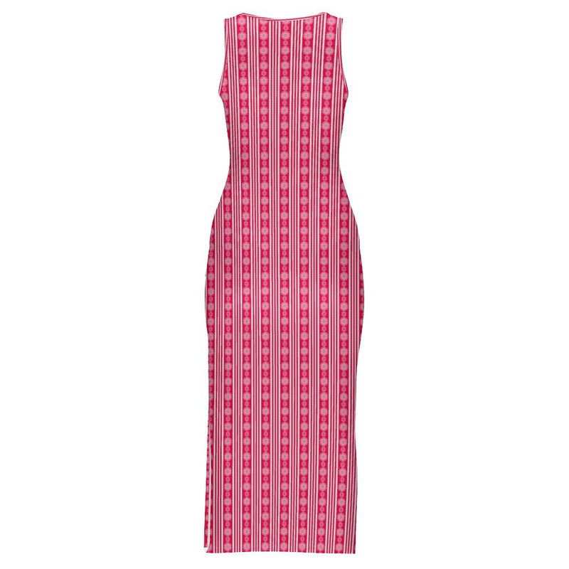 Sleeveless Bodycon Side Slit Long Dress Split cheongsam