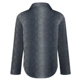 Long Sleeve Blouse (B648) Cropped hem shirt