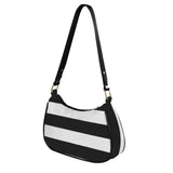 Striped Women's Shoulder Bag-Black Strap