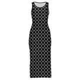 Sleeveless Bodycon Side Slit Long Dress Split cheongsam