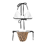 square diamond print 2 Women's Halter String Bikini Set