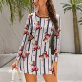Hollow Slim-Fit Dress Slim dress with hollow waist