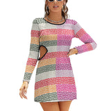 Hollow Slim-Fit Dress Slim dress with hollow waist