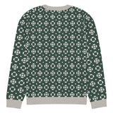 Vintage Print Knitted crew neck sweater