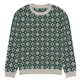 Vintage Print Knitted crew neck sweater