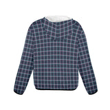 pinstriped plaid print Women's Lightweight Sun Protection Hoodie (Model H62)