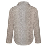 Long Sleeve Blouse (B648) Cropped hem shirt