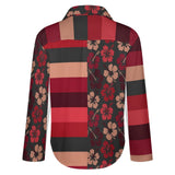 Cropped hem shirt Long Sleeve Blouse (B648)