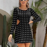 Hollow Slim-Fit Dress Slim dress with hollow waist