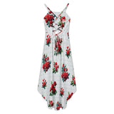 Women&#039;s High-Low Spaghetti Strap Dress Tailcoat skirt