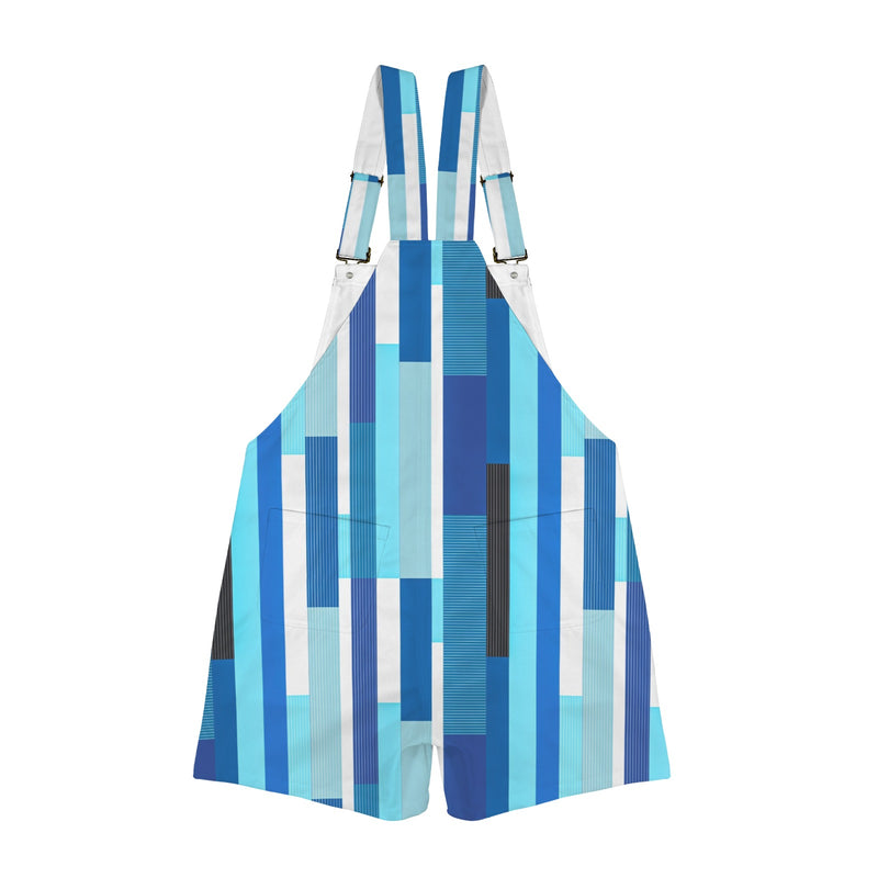 colorbar print 4a Unisex Shorts Suspender Jumpsuit (Model L78)