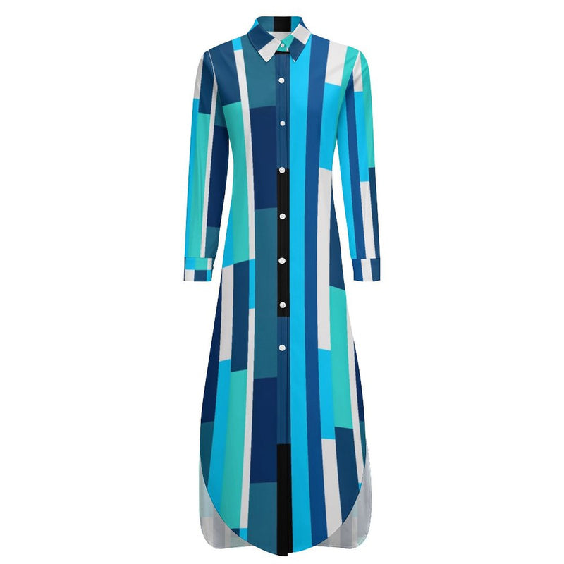 Button-Up Long Sleeve Shirt Dress Long sleeved shirt dress