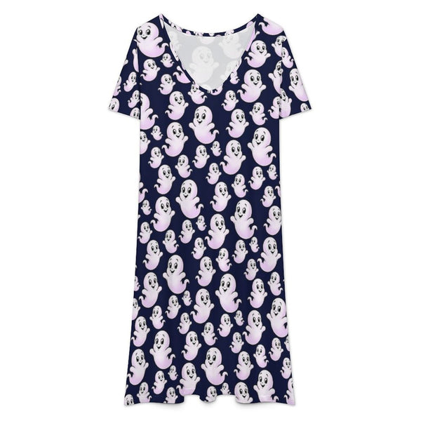 All-Over Print V-Neck Dress Short sleeved dress