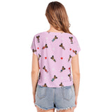 Batwing Sleeve V-Neck Top