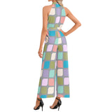 Halter Neck Buckle Belted Jumpsuit