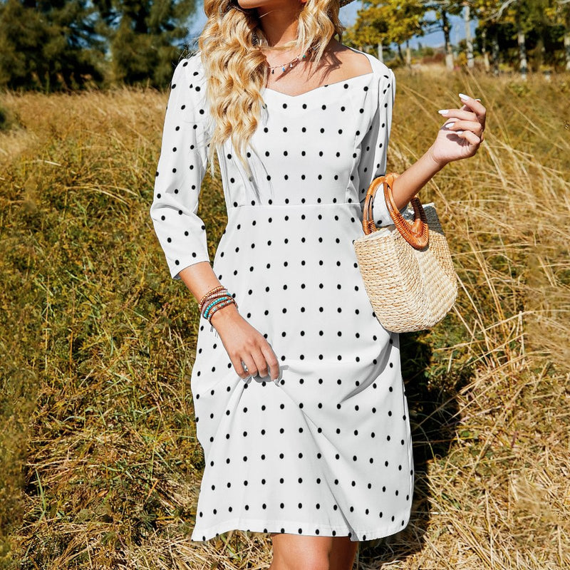Polka Dot Women's Sweetheart Dress