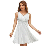 V-Neck Sleeveless Dress (NZ022)  Frocks