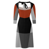 Color Block Women&#039;s Sweetheart Dress Flare dress