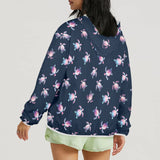 seaturtleprint Women's Lightweight Sun Protection Hoodie (Model H62)