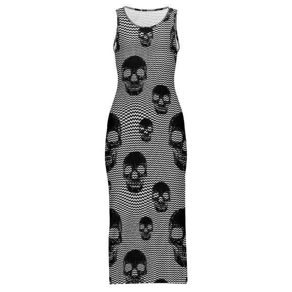 Sleeveless Bodycon Side Slit Long Dress Split cheongsam