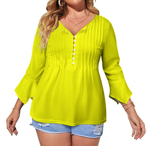 Women&#039;s Ruffled Petal Sleeve Top Women's ruffled petal sleeve top