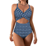 Peacefully Posh Women's Twist Front Tie Back Swimsuit (Model S57)